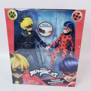 Miraculous Ladybug Mission Accomplished Ladybug & Cat Noir Dolls - BOX DAMAGED